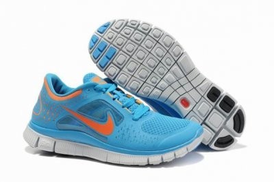 Nike Free 5.0 V3 Womens Running Shoes Blue Orange